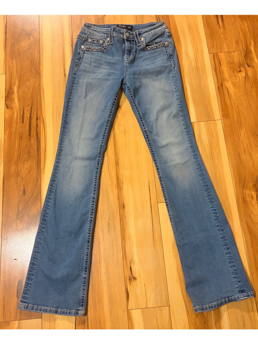 Miss Me Light Blue Skinny Bootcut Jeans
